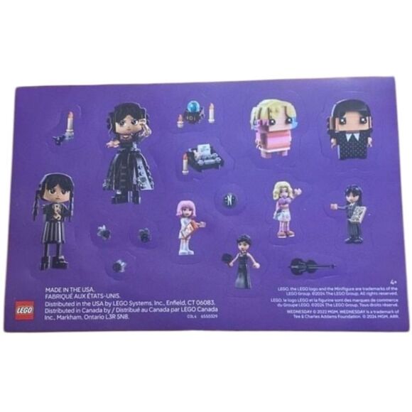 Lego Wednesday New Sticker Sheet Set 76781  76780 40750 Sheet NEW RARE Addams - Picture 1 of 7